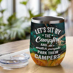 Custom Name Camping Gifts for Couples - Personalized Wine Tumbler