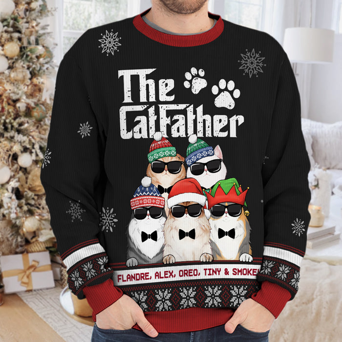 Custom Name Christmas Cat Gifts for Cat Lovers - Personalized Sweatshirt