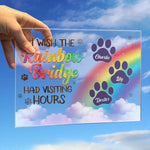 Custom Name Rainbow Bridge Memorial Pet Gifts - Personalized Acrylic Plaque