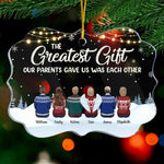 Custom Name Christmas Family Gifts for Parents - Personalized Ornament