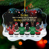 Here's To Another Year Of Bonding Over Alcohol Tolerating Idiots - Personalized Custom Benelux Shaped Acrylic Christmas Ornament - Gift For Bestie, Best Friend, Sister, Birthday Gift For Bestie And Friend, Christmas Gift