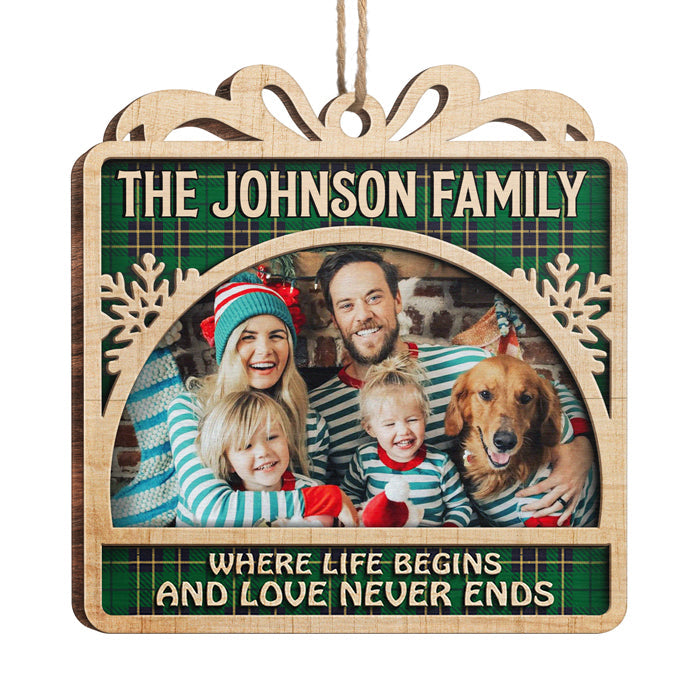 Custom Family Photo Christmas Gifts - Personalized Ornament