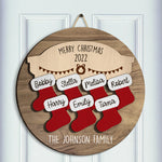 Custom Name Christmas Family Decor - Personalized Wood Sign
