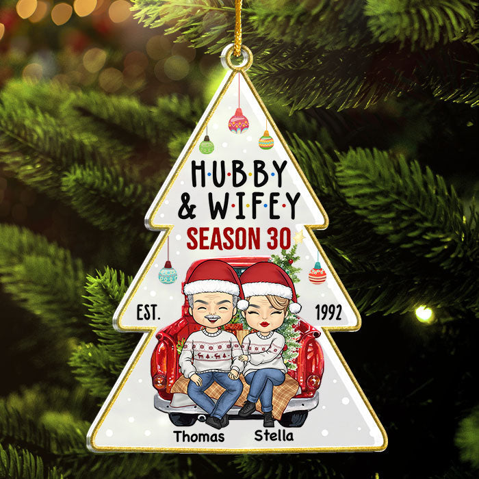 Custom Name Husband Wife Christmas Gifts - Personalized Ornament