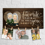 Custom Photo Favorite Place Couple Gifts - Personalized Photo Display Board