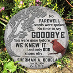 Custom Name Memorial Garden Tribute - Personalized Memorial Stone