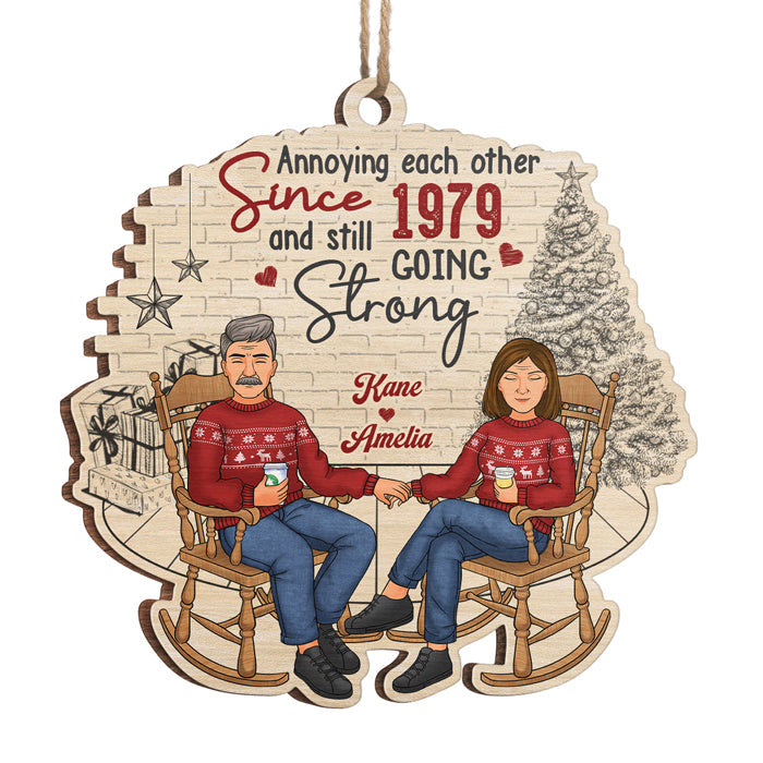 Custom Name Funny Anniversary Gifts for Couples - Personalized Ornament