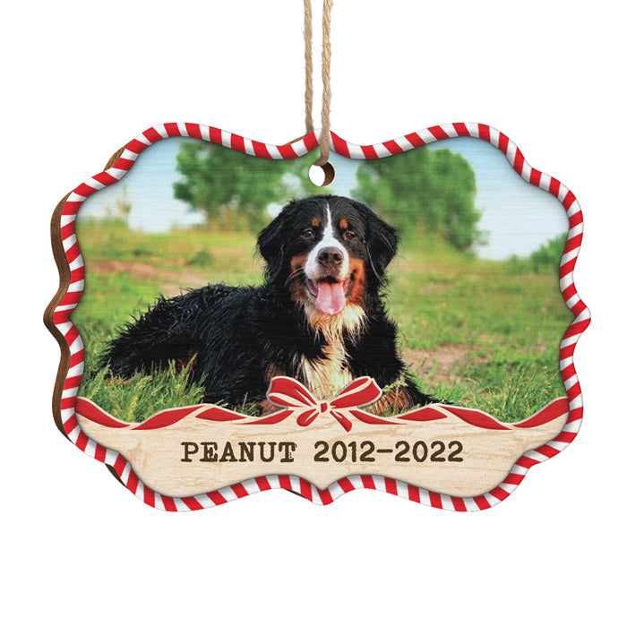 Forever Loyal Forever Loved - Personalized Custom Benelux Shaped Wood Photo Christmas Ornament - Upload Image, Memorial Gift, Sympathy Gift, Christmas Gift