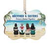 Brothers & Sisters Forever Linked Together - Personalized Custom Benelux Shaped Wood Christmas Ornament - Gift For Siblings, Christmas Gift