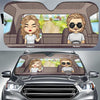 Couple Driving - Personalized Auto Sunshade - Gift For Couples, Husband Wife