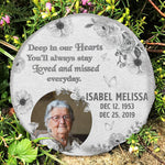Custom Photo Memorial Garden Decor - Personalized Memorial Stone