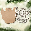 My Beloved Fur Baby - Personalized Custom Paw Shaped 2 Layered Wood Christmas Ornament - Memorial Gift, Sympathy Gift, Christmas Gift