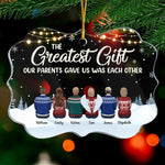 Custom Name Brothers and Sisters Christmas Gifts - Personalized Ornament