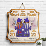 Custom Name Graduation Tassel Gifts for Graduates - Personalized Wood Sign