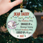 Pregnancy Announcement Christmas Ornament for Dad
