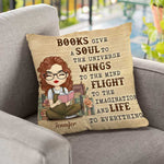 Custom Name Book Lover Gifts for Women - Personalized Pillow