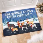Custom Name Funny Christmas Gifts for Dog Lovers - Personalized Doormat