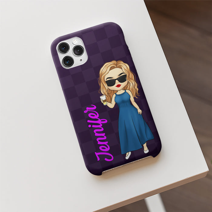 Custom Name Leopard Print Gifts for Women - Personalized Phone Case