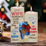 To My Wife Christmas Gift - Color Candle Holder