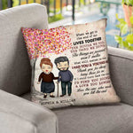 Custom Name Forever Love Gifts for Couples - Personalized Pillow