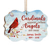 Cardinals Appear When Angels Are Near - Personalized Custom Benelux Shaped Wood Christmas Ornament - Memorial Gift, Sympathy Gift, Christmas Gift