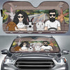 Travelling With Rabbits - Personalized Auto Sunshade - Gift For Couples, Husband Wife