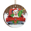 Ready For Christmas - Personalized Custom Round Shaped Wood Christmas Ornament - Gift For Pet Lovers, Christmas Gift