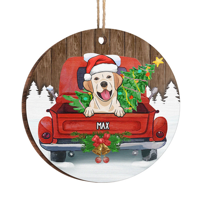 Custom Name Christmas Dog Gifts for Pet Lovers - Personalized Ornament
