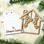 Custom Name Christmas Family Gifts - Personalized 2 Layers Ornament