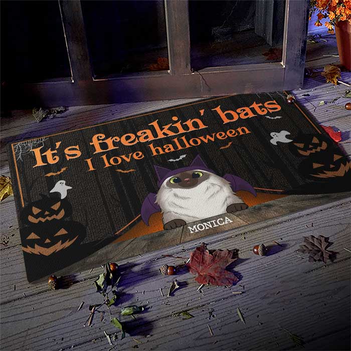It's Freakin' Bats We Love Halloween - Personalized Decorative Mat - Gift For Pet Lovers, Halloween Gift