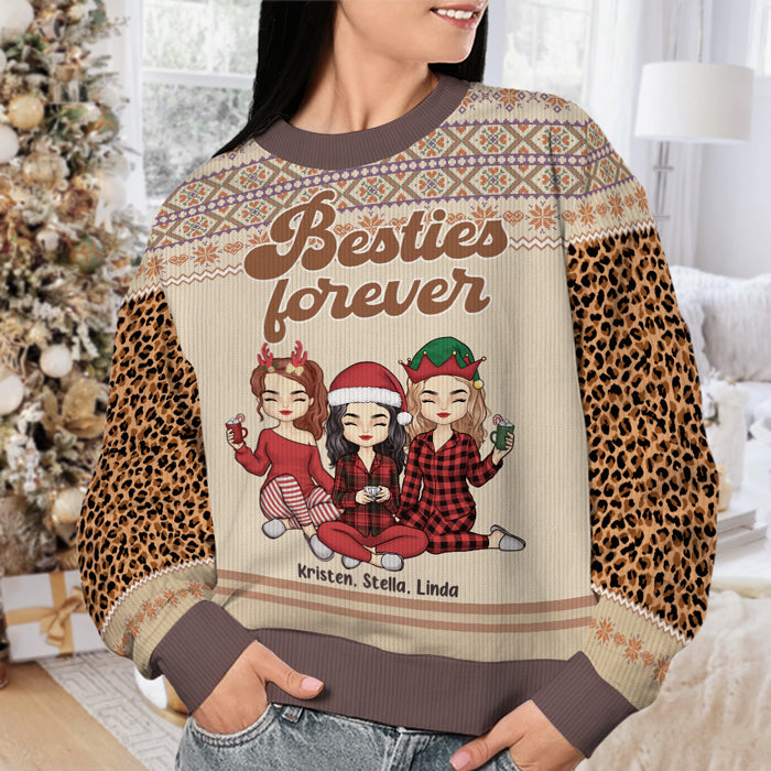 Custom Name Christmas Bestie Gifts for Women - Personalized Sweatshirt
