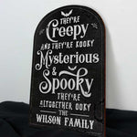 Spooky Addams Family Halloween Decor - Wood Sign