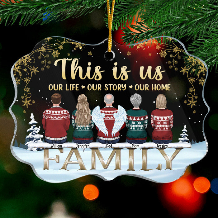 The Greatest Christmas Gift Ever Is Family - Personalized Custom Benelux Shaped Acrylic Christmas Ornament - Gift For Family, Christmas Gift