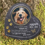 Custom Pet Photo Memorial Gifts for Dog Lovers - Personalized Memorial Stone