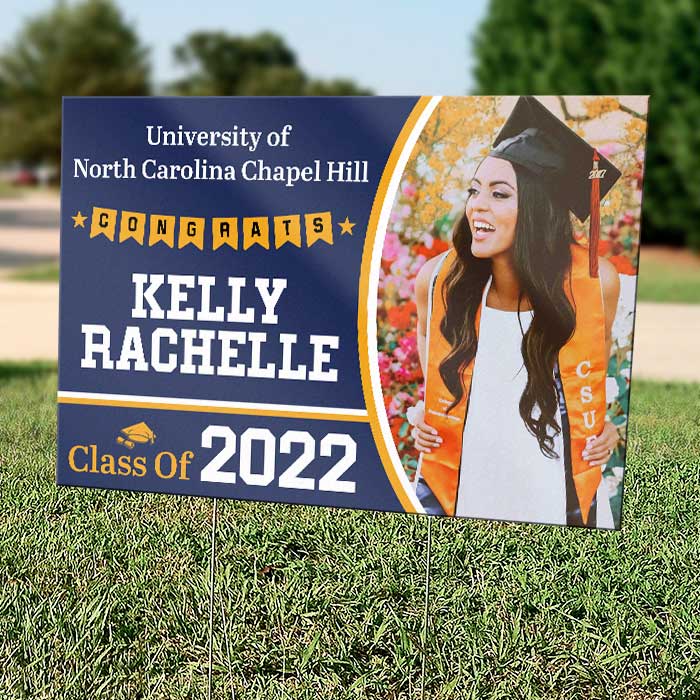 Custom Photo College Graduation Gifts - Personalized Yard Sign