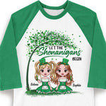 Custom Name St. Patrick's Day Shenanigans Gifts - Personalized Raglan Shirt