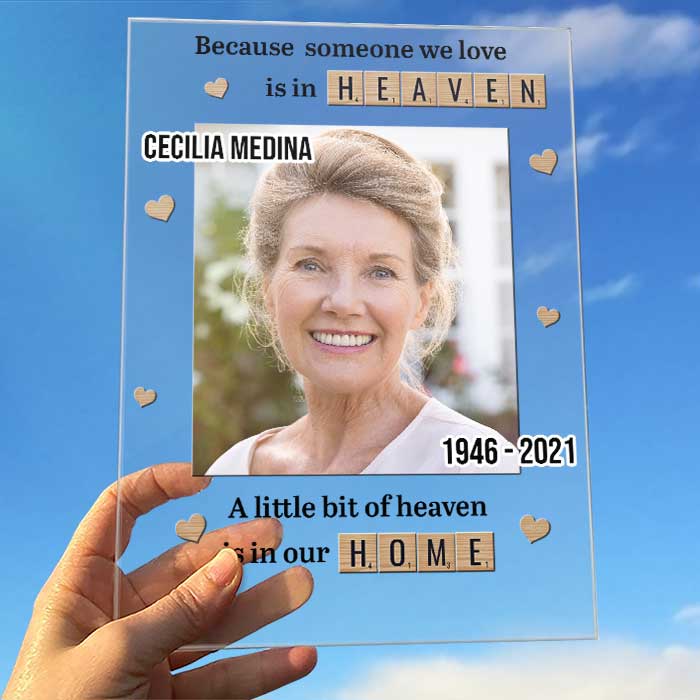 Custom Photo Memorial Gifts - Personalized Acrylic Plaque