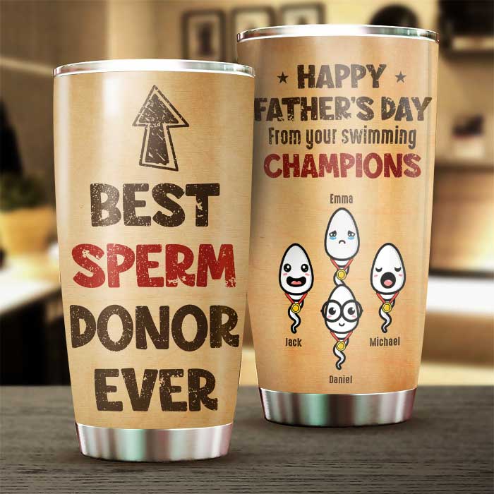 From Your Swimming Champions Happy Father's Day - Gift For Dad, Gift For Father's Day - Personalized Tumbler