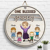 One Blessed Grandma - Personalized Shaped Wood Sign - Gift For Grandma, Grandparents