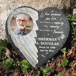 Custom Photo Memorial Angel Tribute - Personalized Memorial Stone