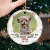 You Were My Favorite Hello And My Hardest Goodbye - Personalized Custom Round Shaped Ceramic Christmas Ornament - Upload Image, Memorial Gift, Sympathy Gift, Gift For Pet Lovers, Christmas Gift