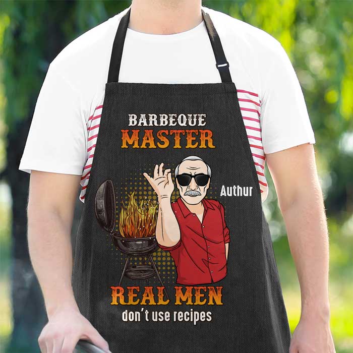 Custom Name Funny Barbecue Gifts for Men - Personalized Apron