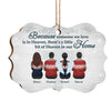 There‚s A Little Bit Of Heaven In Our Home - Personalized Custom Benelux Shaped Wood Christmas Ornament - Memorial Gift, Sympathy Gift, Christmas Gift
