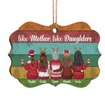Custom Name Like Mother Like Daughters Christmas Gifts - Personalized Ornament