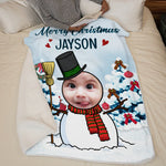 Custom Photo Christmas Elf Gifts for Kids - Personalized Blanket