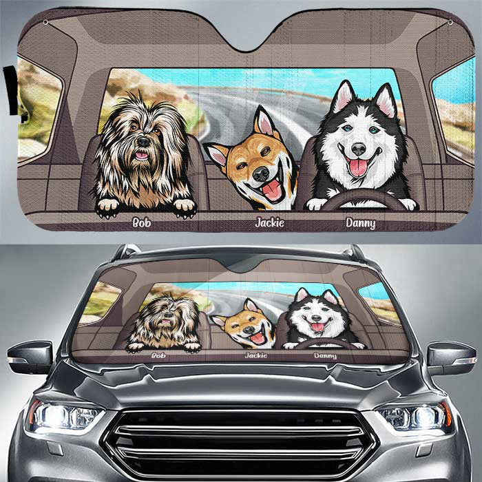 Custom Pet Name Dog Lover Gifts - Personalized Auto Sunshade