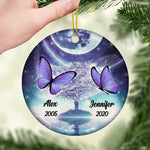 Custom Name Memorial Butterfly Decor - Personalized Ornament