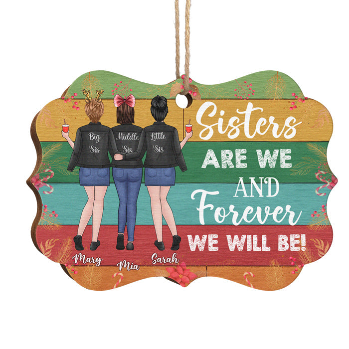 Custom Name Sister Christmas Gifts - Personalized Ornament
