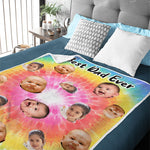 Custom Pet Photo Cat and Dog Gifts for Dad - Personalized Blanket