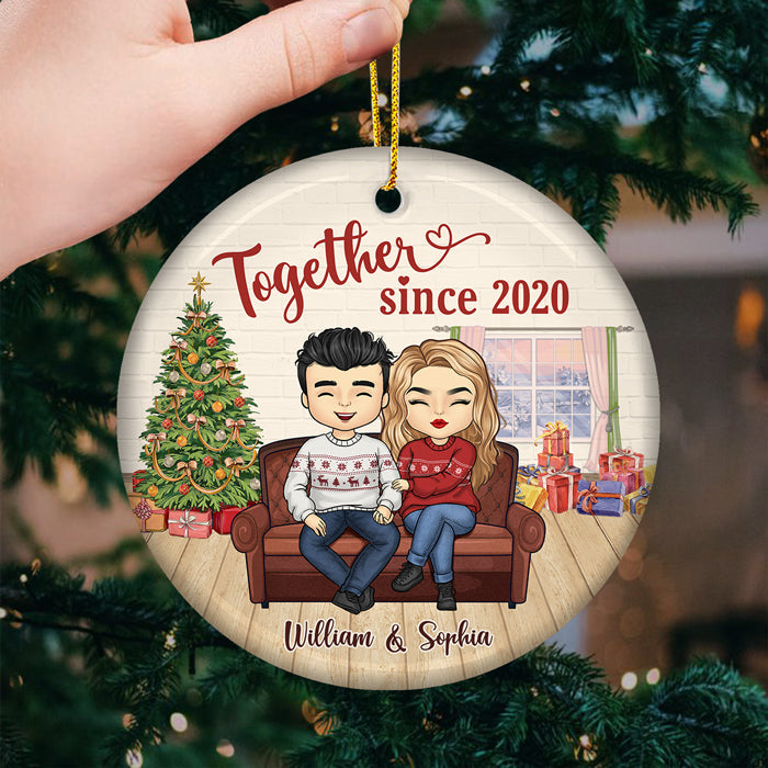 Custom Name Couple Christmas Gifts - Personalized Ornament
